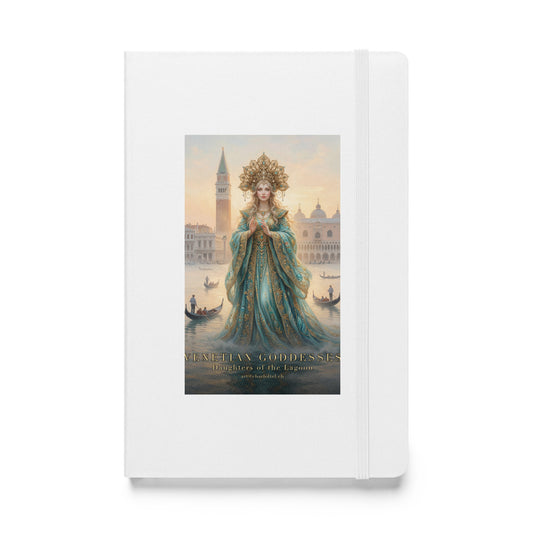 Goldhaarige venezianische Göttin der Goldenen Lagune auf einem Hardcover-Journal – Medium Charlotte