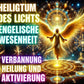 Heiligtum des Lichts – leuchtende engelische Wesenheit mit goldenen Flügeln für Verbannung, Heilung und Aktivierung