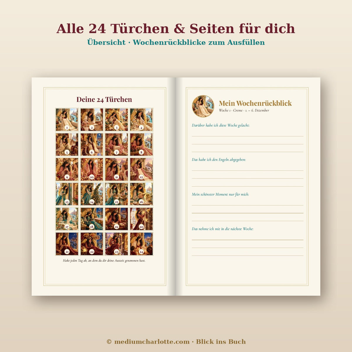 Blick ins Buch: 24-Türchen-Übersicht und Wochenrückblick