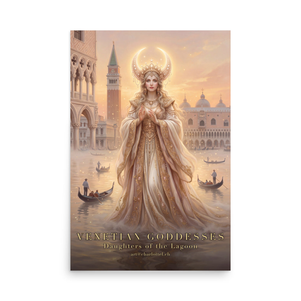 Venezianische Mond-Göttin – Luster-Poster von Medium Charlotte (Ansicht 3)