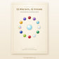 Titelseite des Ritualbuchs «12 Nächte, 12 Steine» für die Rauhnächte 2026/27 von Charlotte Leibundgut, mit einem Kreis aus zwölf Edelsteinen und dem Larimar in der Mitte