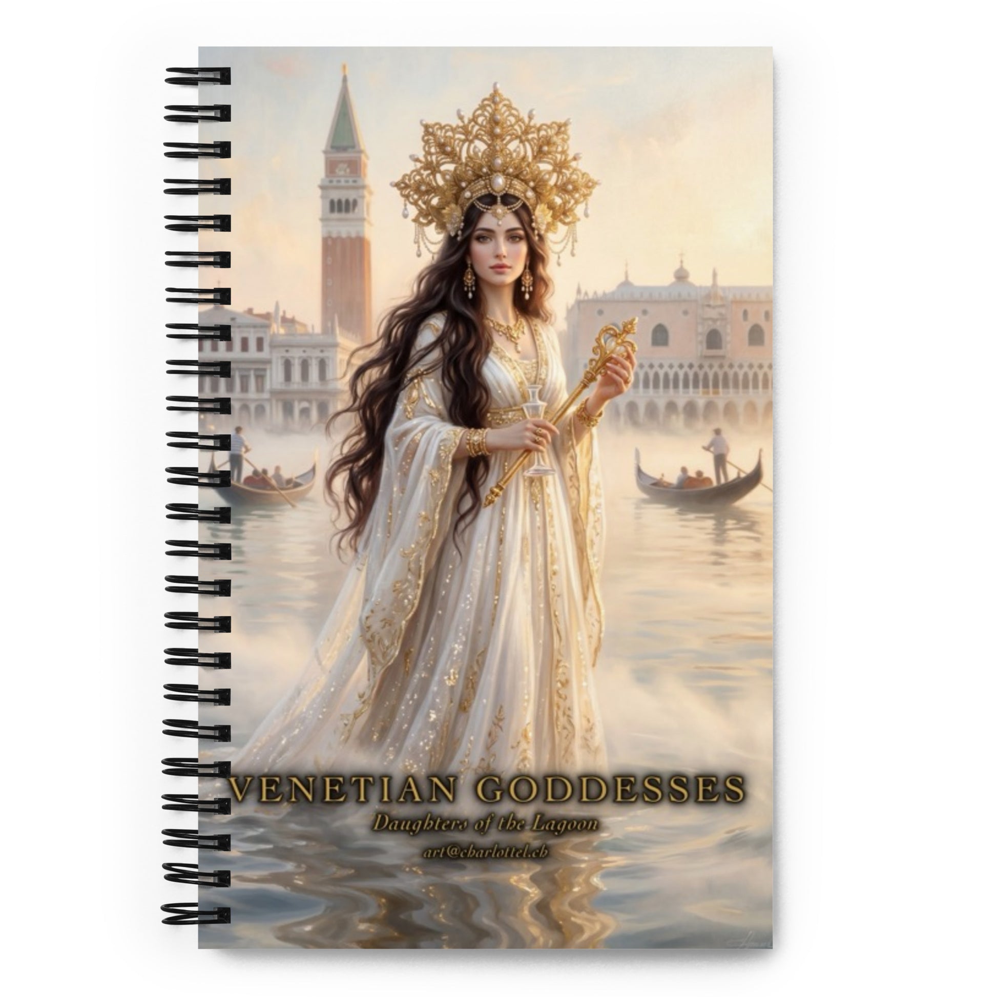 Lagunen-Königin Spiral-Notizbuch – venezianische Göttin, Venetian Goddesses