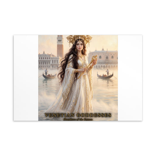Lagunen-Königin Postkarte – venezianische Göttin, Venetian Goddesses