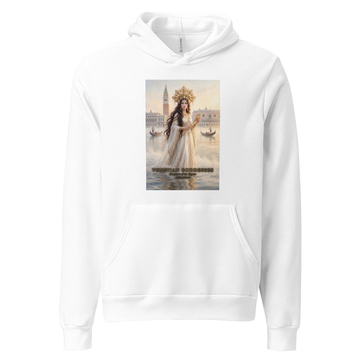 Lagunen-Königin Hoodie weiß – venezianische Göttin, Venetian Goddesses