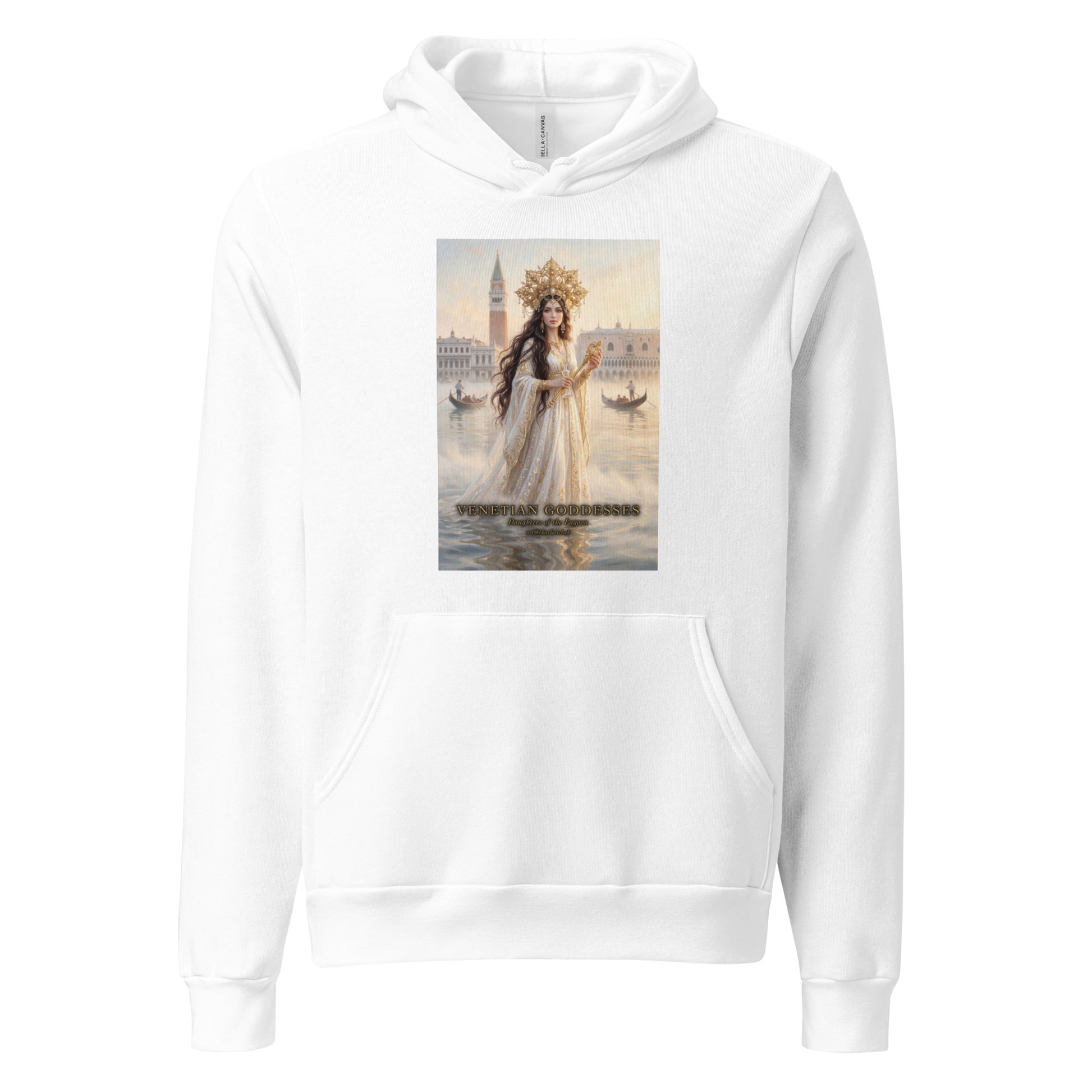 Lagunen-Königin Hoodie weiß – venezianische Göttin, Venetian Goddesses