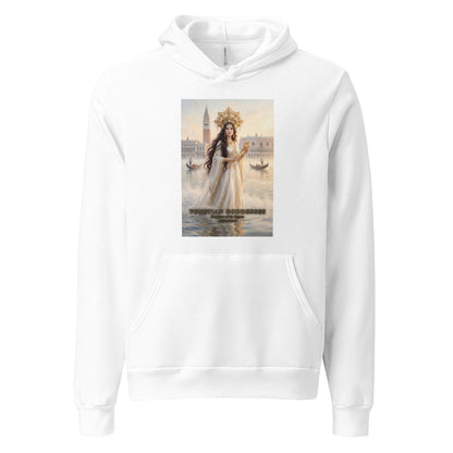 Lagunen-Königin Hoodie weiß – venezianische Göttin, Venetian Goddesses