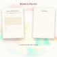 Bonus pages: design your own tarot spread and reading log