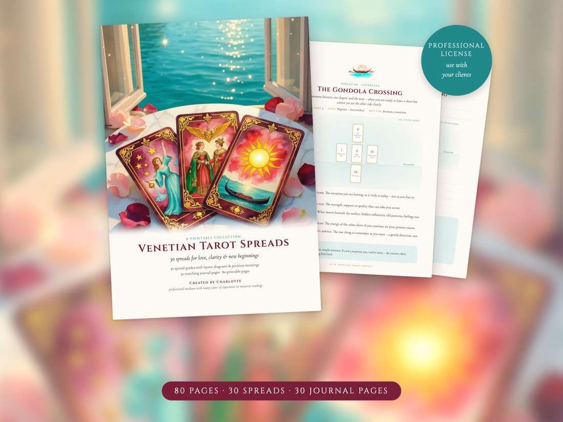 Venetian Tarot Spreads Professional License for tarot readers working with clients