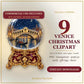 Venice Christmas Clipart – Lion of St Mark, Snow Globe & Wreath – 9 Transparent PNG