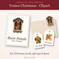 Venice Christmas Clipart – Lion of St Mark, Snow Globe & Wreath – 9 Transparent PNG