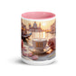 Grosse Venedig-Tasse «111» (15 oz) mit rosa Innenseite, Vorderansicht